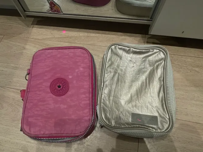 Kit 2 Estojos Escolares Premium: Estojo Box + Estojo Organizador Impecáveis