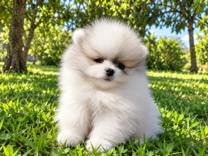 SPITZ URSINHO LULUZINHO (BRANCO MACHINHO) PRONTA ENTREGA