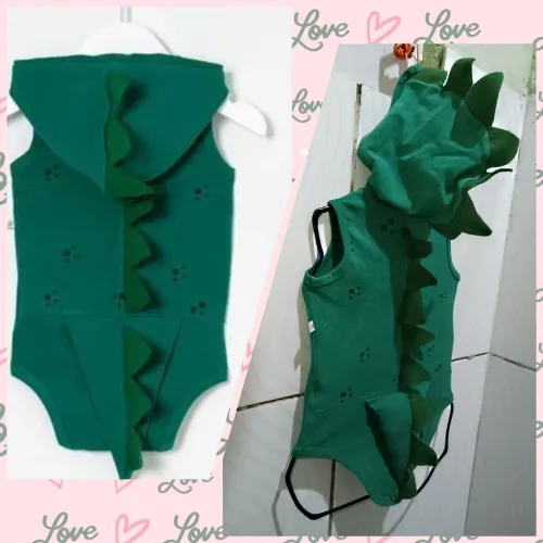 Body Fantasia de Dino com capuz Tedde Boom Bebê