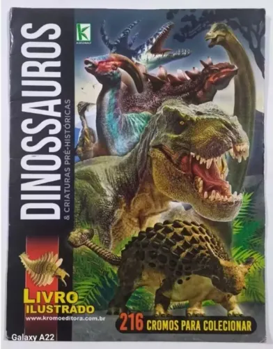 Figurinhas do álbum de figurinhas: Dinossauros.