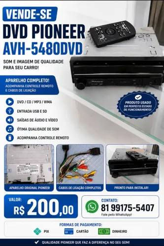 DVD Pioneer AVH-5480DVD