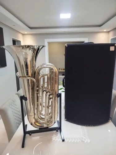 Tuba Weril J680 3/4 4 pisto impecável instrumento raridade.