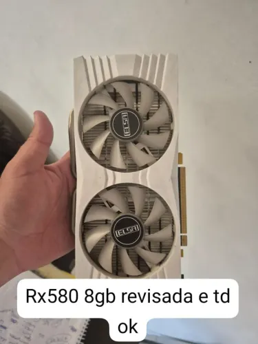 Rx 580 branca com led