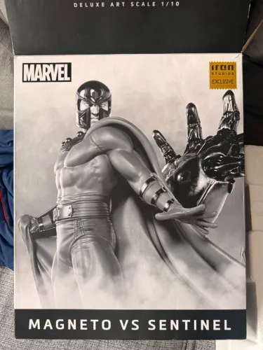 Diorama Magneto Vs Sentinela Deluxe Iron Studios Exclusivo Ccxp 1/10 C/detalhes