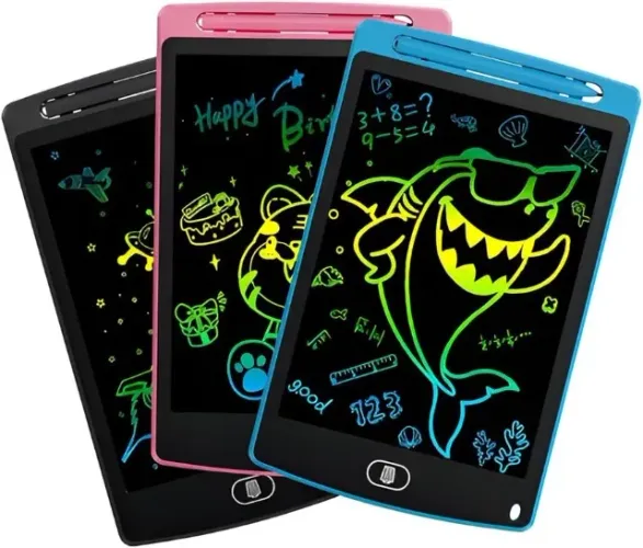 Lousa Mágica Tablet Infantil Criança LCD 12 Colorida - LE-1411 - Lelong