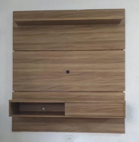 PAINEL PARA TV COM PRATELEIRA E NICHO - LINDO E MODERNO