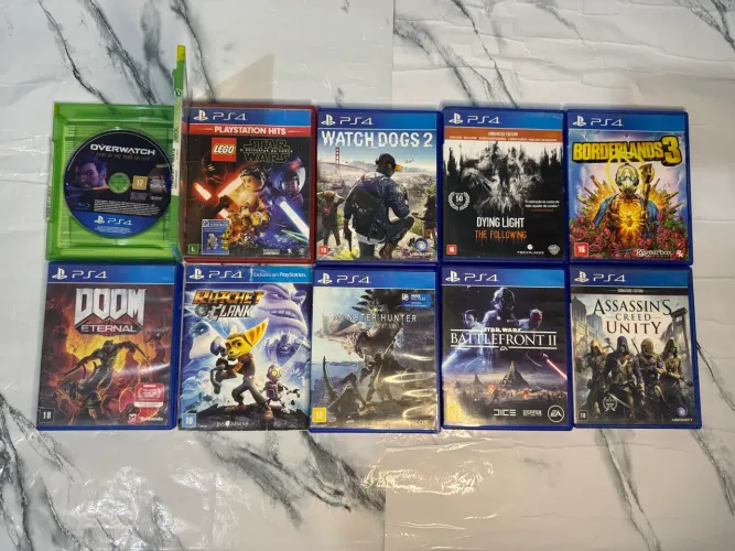 Lote de Jogos de PS4 Originais Seminovos