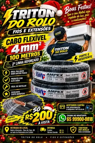 Fio 4 mm Flexível 100 Metros