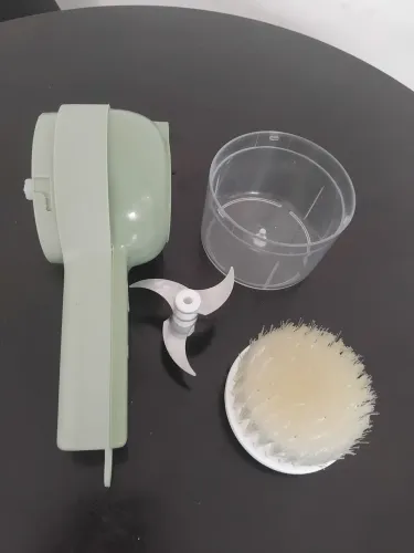 Mini processador de alho e kit limpeza