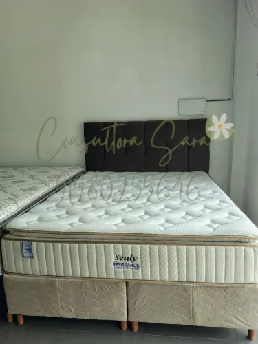 COLCHÃO DE LUXO SEALY RESISTANCE QUEEN COM MOLAS LFK