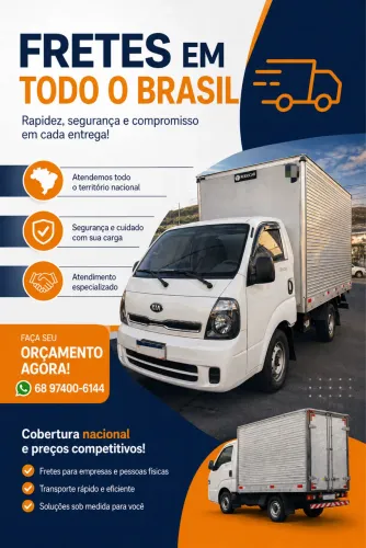 Fretes para todo BRASIL COBRIMOS TODAS AS OFERTAS DO MERCADO!!!