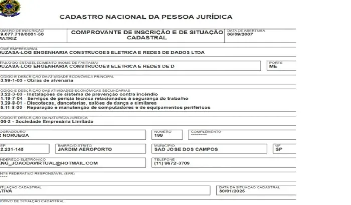 contrução civil , eletrica e dados desde 2007 semdividas crea