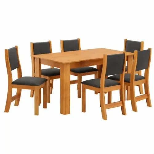 Novo! Mesa de Jantar Violeta com Cadeiras Sol Grafite