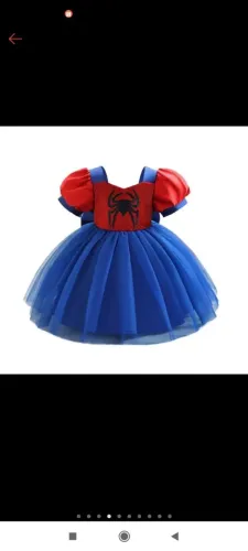 Vestido bebê mulher 9-13 meses aranha homem aranha