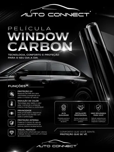 PELÍCULA WINDOW CARBON PROMOÇÃO SOMENTE ESSA SEMANA