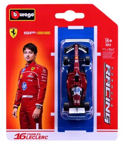 Miniatura F1 1:64 Ferrari Charles Leclerc - BBurago