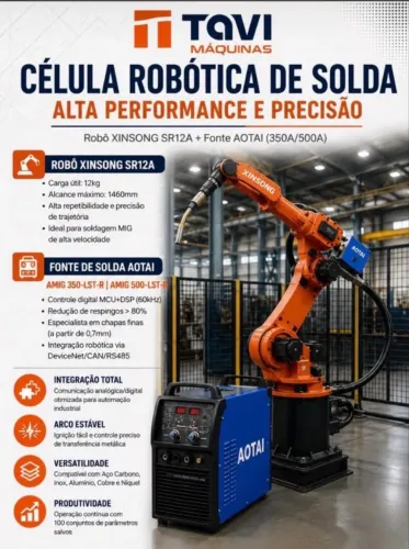 CÉLULA ROBÓTICA DE SOLDA ALTA PERFORMANCE E PRECISÃO