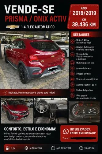 Chevrolet Onix Activ 1.4 8V Flex Aut. 4P 2019