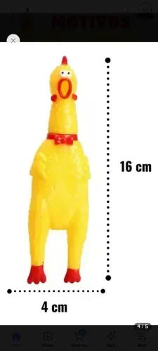 Mordedor para PETs "Frango que grita" 16cm X 4 cm