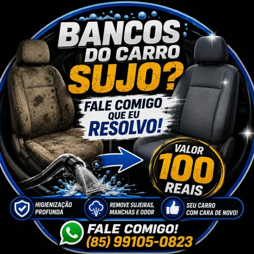 Higienizaça de banco de carro, cama e sofá .