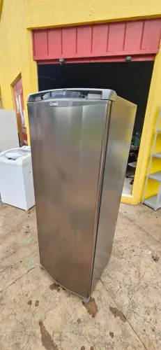 Geladeira cônsul inox frost free facilite 365l gelando perfeitamente usada marcas de uso