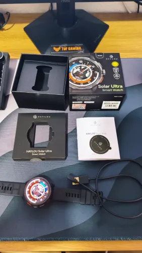 Haylou Solar Ultra GPS 5ATM AMOLED 1.6" Semi Novo Caixa