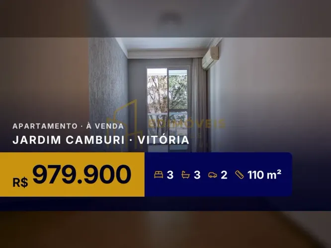 Apartamento Moderno com Suíte e 2 Vagas em Jardim Camburi