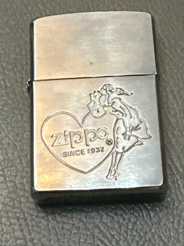 Zippo vintage lady wind raridade colecionável 