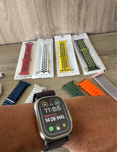 apple watch ultra 2 49mm titanium saúde da bateria 100% relógio impecável cambuí