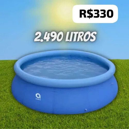 Piscina 2490 litros redonda inflável nova lacrada