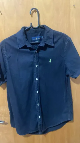 Camisa de botão preta ralph Lauren