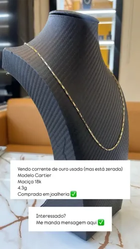 Corrente de Ouro Cartier