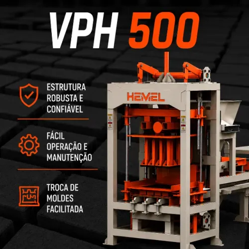 MAQUINA DE BLOCOS HIDRÁULICA VPH-500 HEMEL