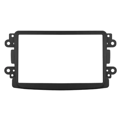Moldura 2 Din Renault Duster / Sandero/ Logan / Oroch / Captur / Kwid /2011 > 2020 | Preto