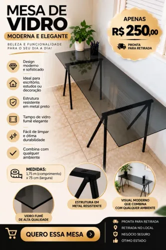 Mesa vidro