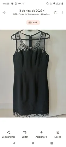 Vestido de festa preto curto