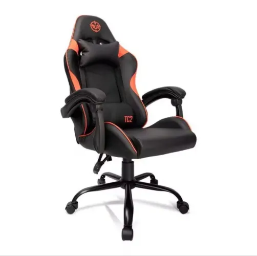 Cadeira Gamer na cor preto com laranja!
