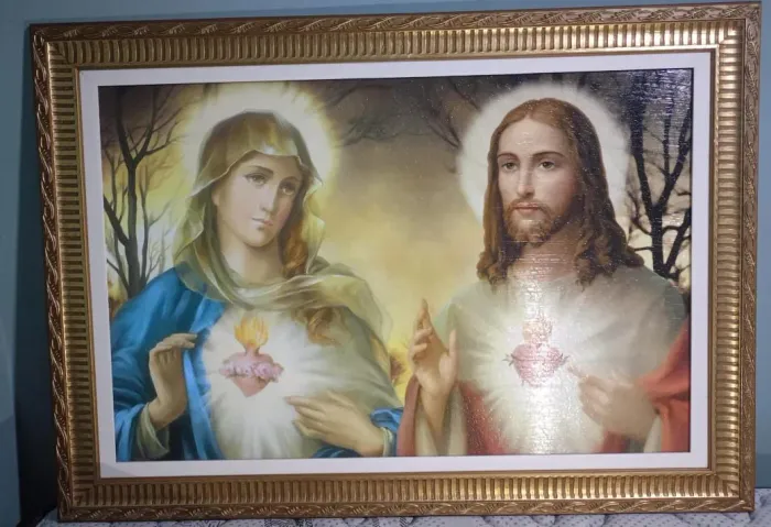 Quadro Tela Virgem Maria e JESUS