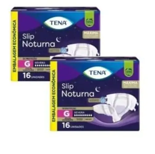 kit 2 pacotes Fralda Geriatrica Tena Noturna tam G com 