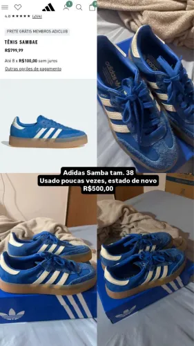 Adidas sambae azul 38