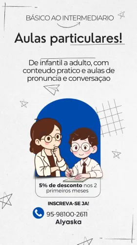 Aulas particulares INGLÊS 