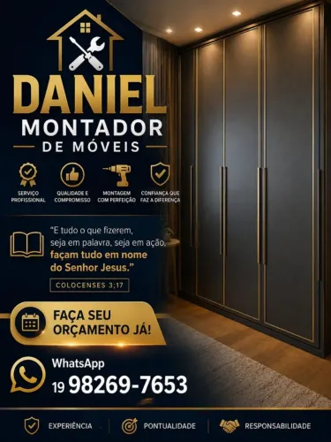 Daniel.G. montador de móveis Santa Bárbara Doeste e Americana - sp