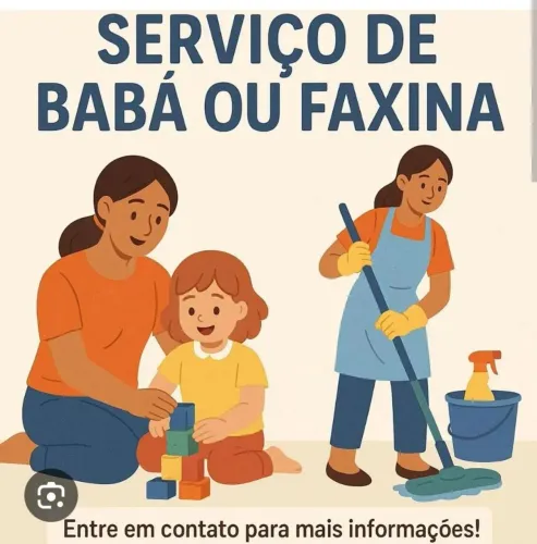 Faço faxina ou cuido de criança