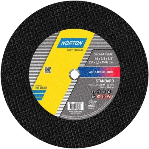 Disco de corte STANDART, 254 mm x 3,2 mm x 15,87 mm, 66252850812 NORTON