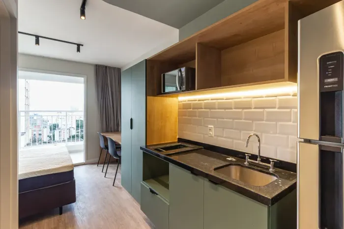 Studio 100% mobiliado na Bela Vista