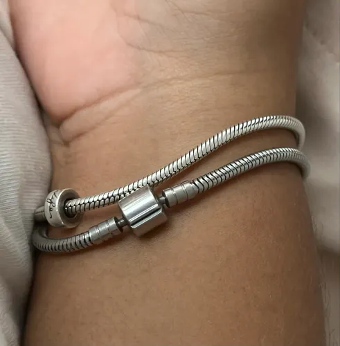 Pulseira estilo pandora- aço inox 