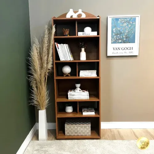 Estante Livros Multiuso 166cm com nichos Amadeirada