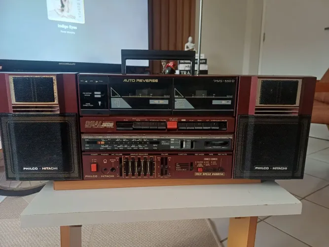 Toca fita am fm alto revese marca philco Hitachi ano 1988 clássico 
