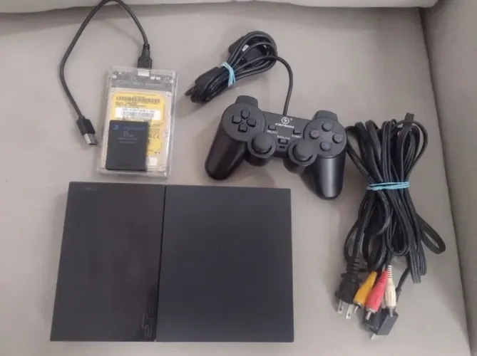 Ps2 slim destravado com 100 jogos