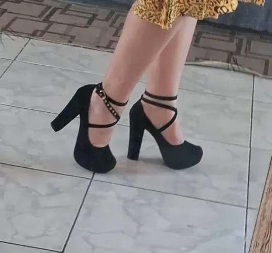 Sapato salto scarpin meia pata tamanho 39